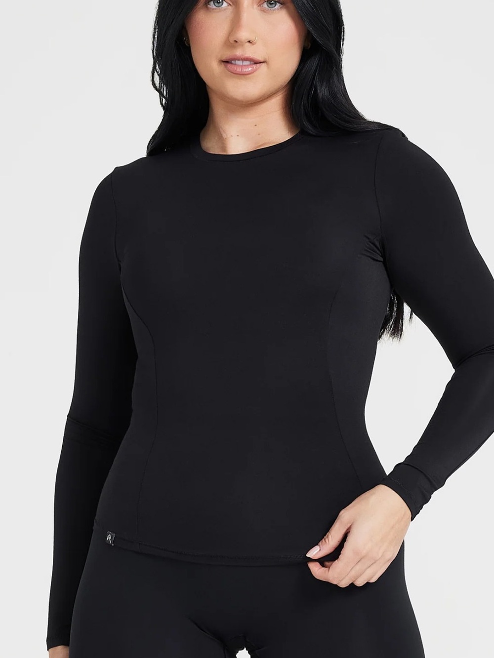 ONER Active Mellow Soft Long Sleeve Top Black XL Slim Fit